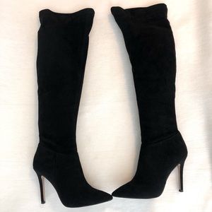 BCBGMAXAZRIA - Evie Faux Suede OTK Boots, 7